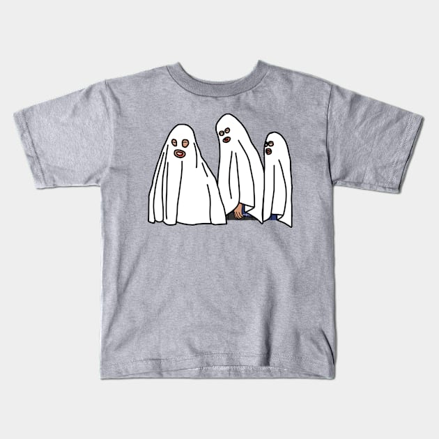 Boo Sheet Halloween Distracted Boyfriend Meme Ghosts Kids T-Shirt by ellenhenryart